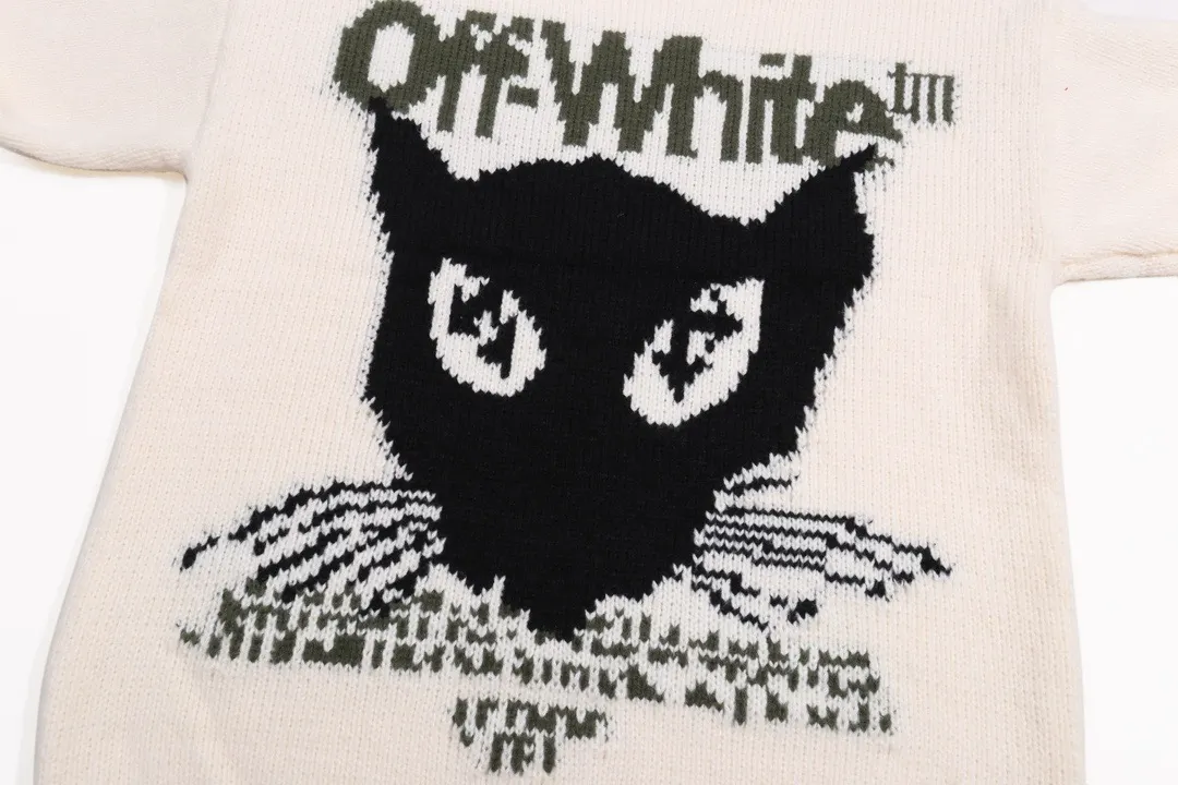 Off-White Cat Intarsia Wool Sweater D20022157 — view 6