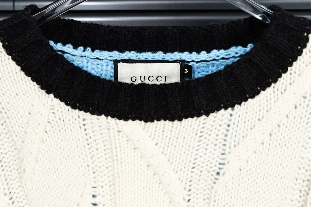 Gucci x adidas Cable-Knit Crew-Neck Sweater D20522128 — view 3