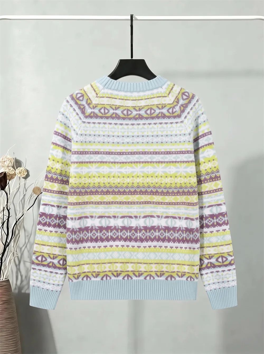 Multicolor Argyle Jacquard Crew-Neck Sweater D21022075 — view 2