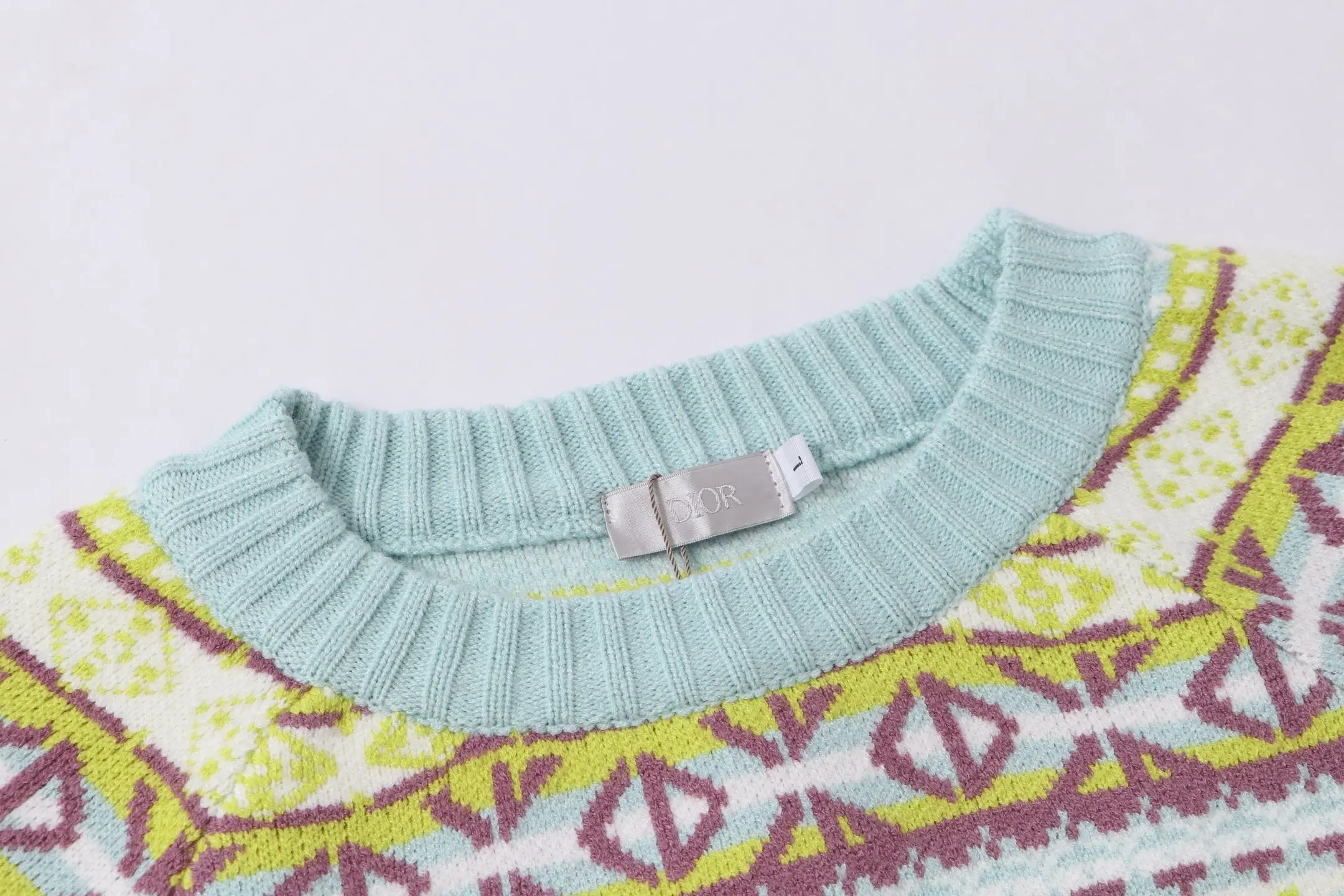Multicolor Argyle Jacquard Crew-Neck Sweater D21022075 — view 3