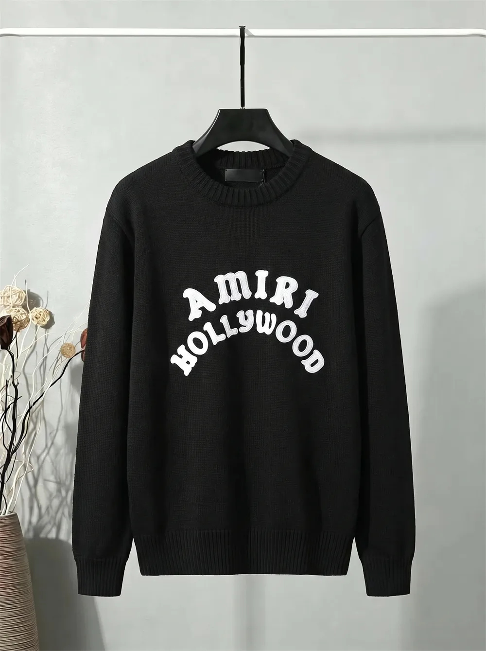 Hollywood Logo Embroidered Crew-Neck Sweater D21022143