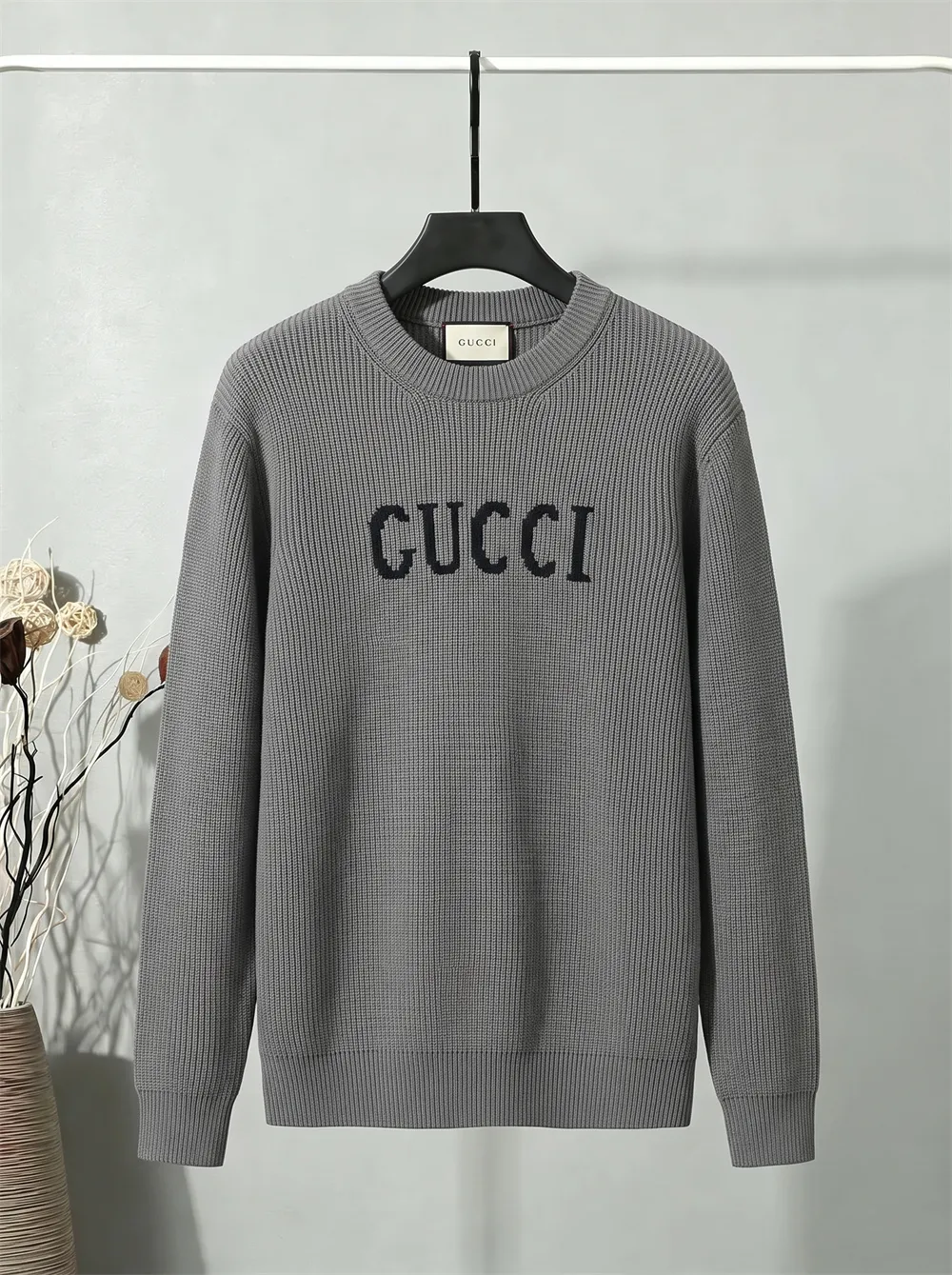 Logo Jacquard Crew-Neck Sweater D21022140