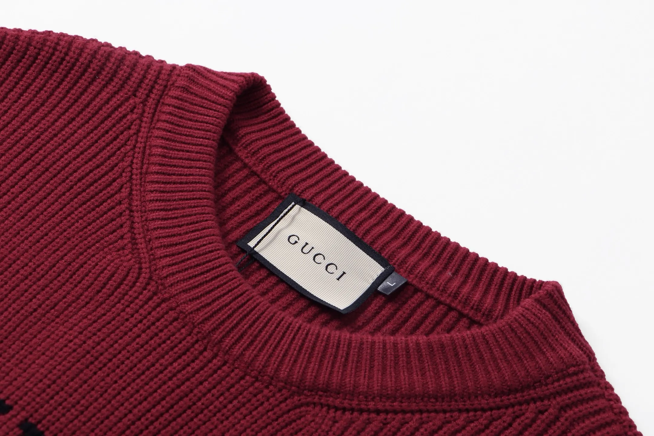 Logo Jacquard Ribbed Crew-Neck Sweater D21022139 — view 3