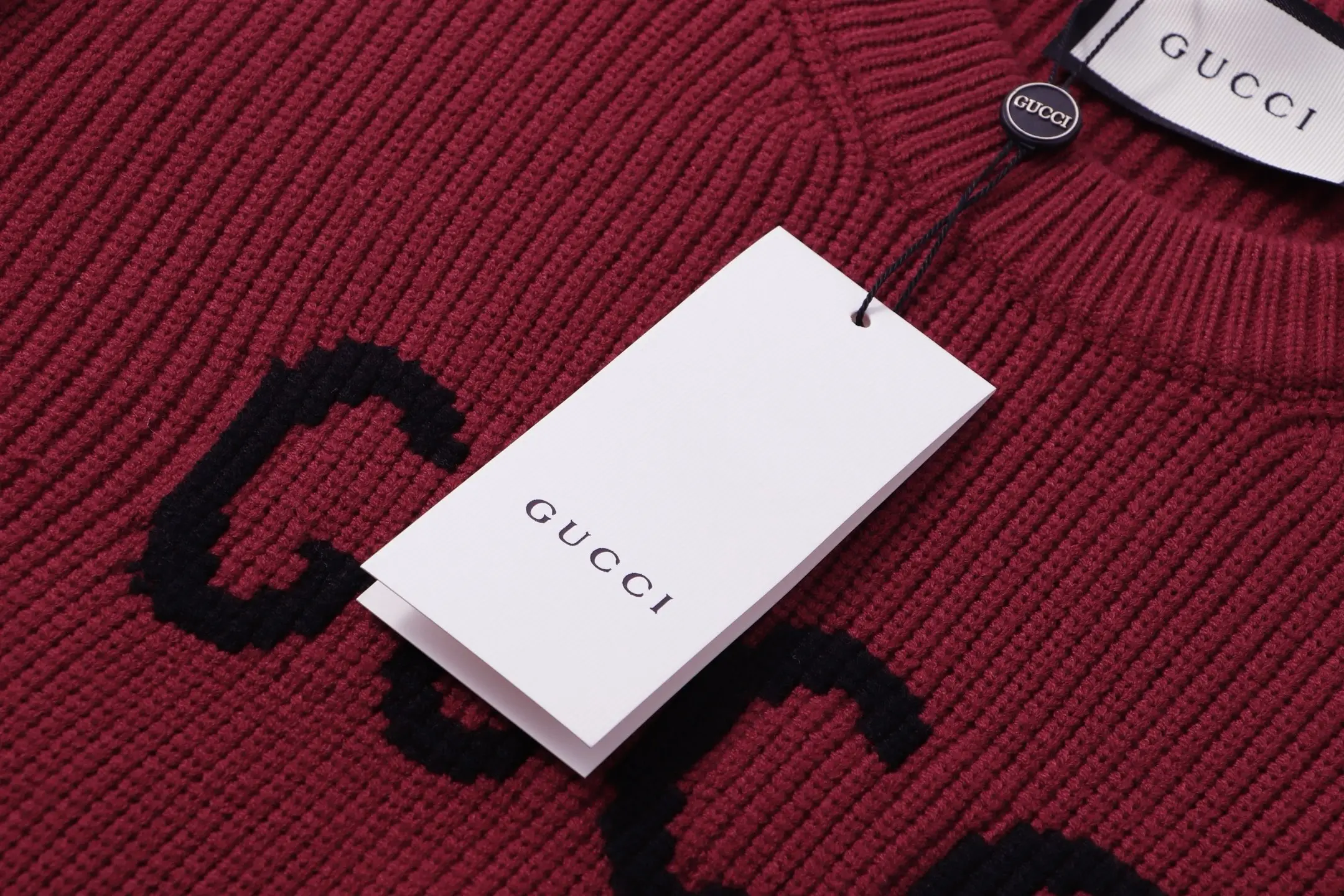 Logo Jacquard Ribbed Crew-Neck Sweater D21022139 — view 7