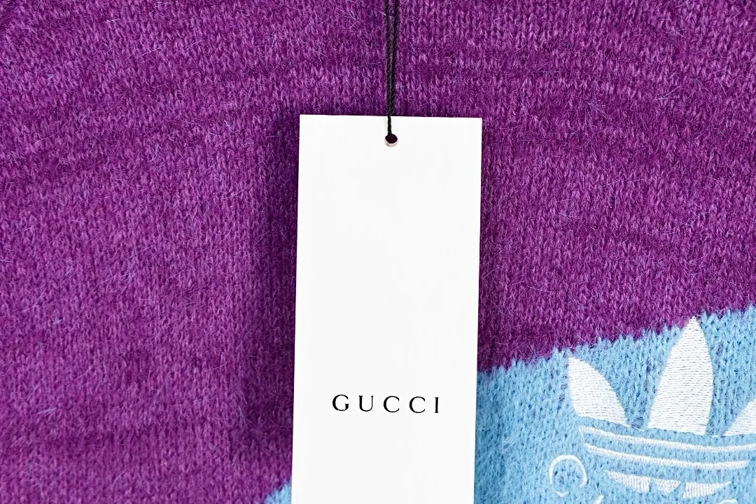 Gucci x adidas Trefoil Mohair-Blend Sweater D21522127 — view 7