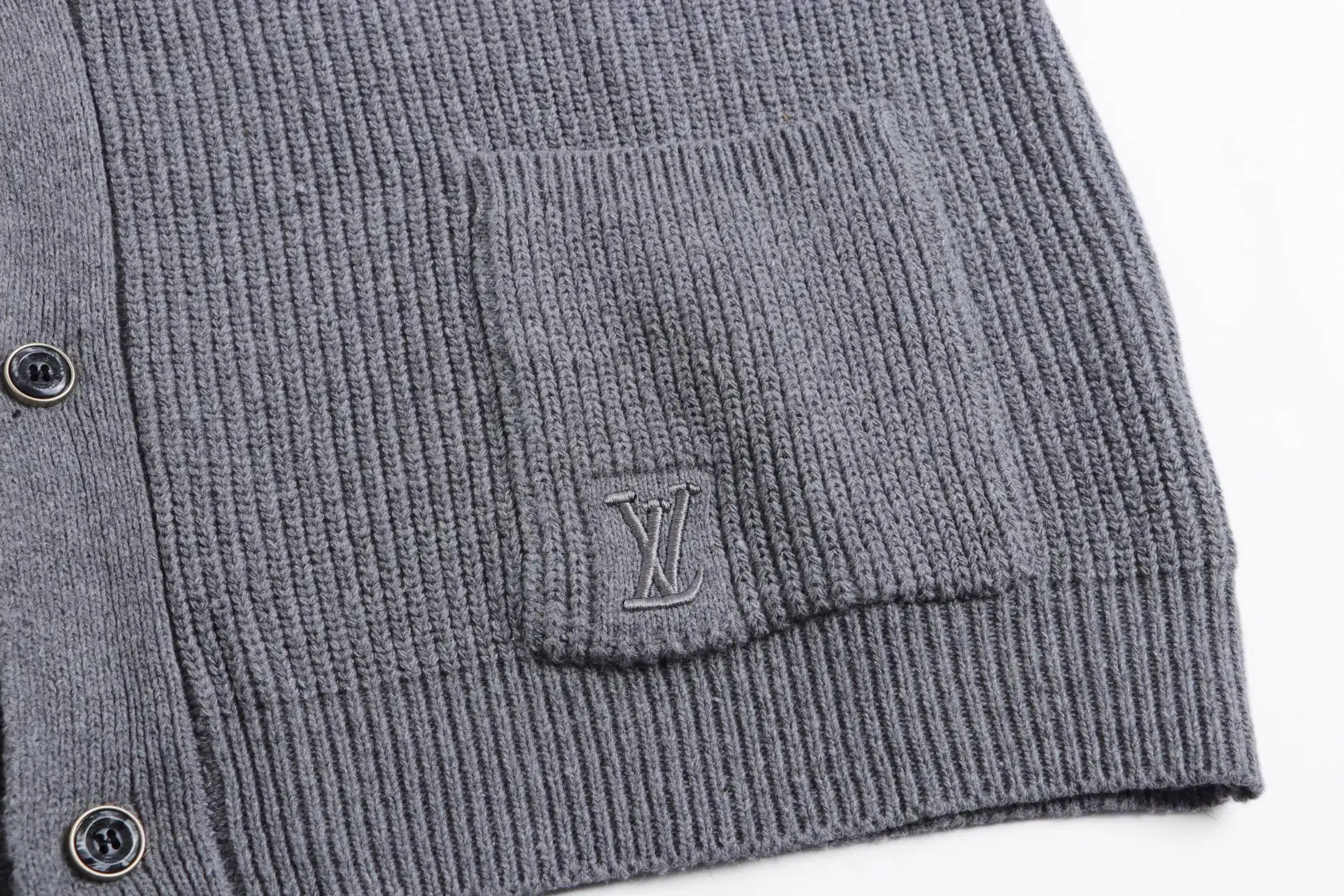 Logo Embroidered Ribbed Knit Cardigan D22022154 — view 6