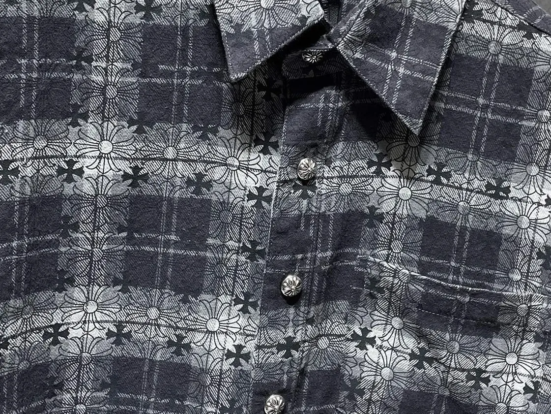 Cross-Jacquard Plaid Flannel Shirt D22022168 — view 3