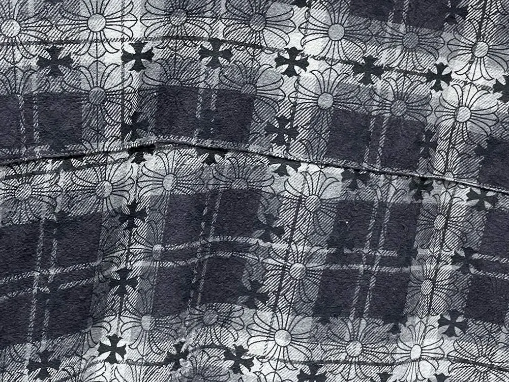 Cross-Jacquard Plaid Flannel Shirt D22022168 — view 5