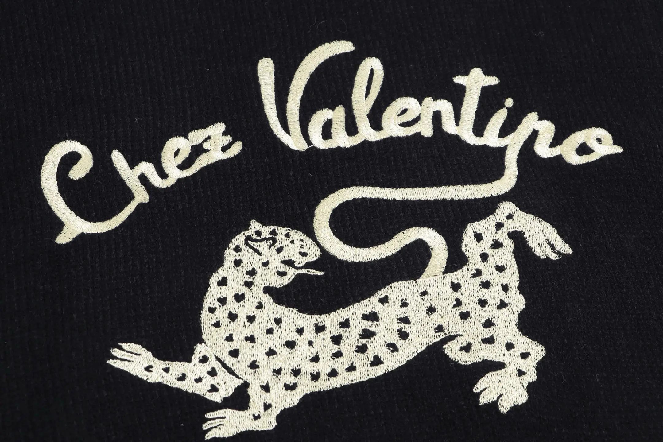 Leopard Logo Embroidered Crew-Neck Sweater D22022109 — view 5