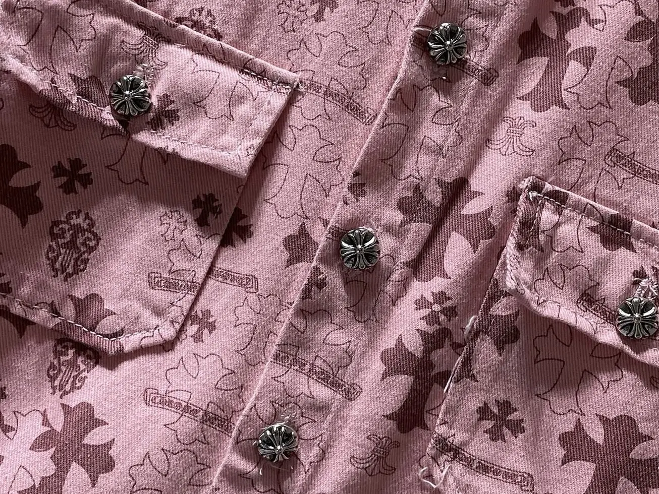 Monogram Cross-Print Denim Shirt Jacket D23022169 — view 4