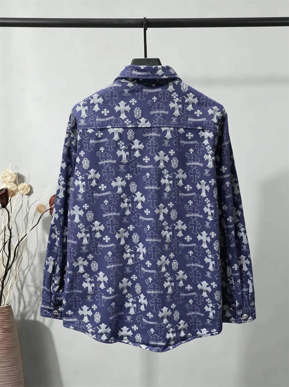 Monogram Cross Print Denim Shirt Jacket D23022170 — view 2
