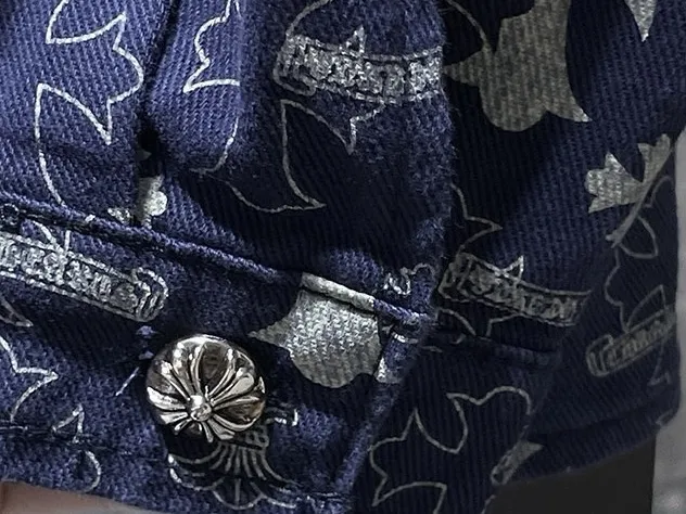 Monogram Cross Print Denim Shirt Jacket D23022170 — view 7