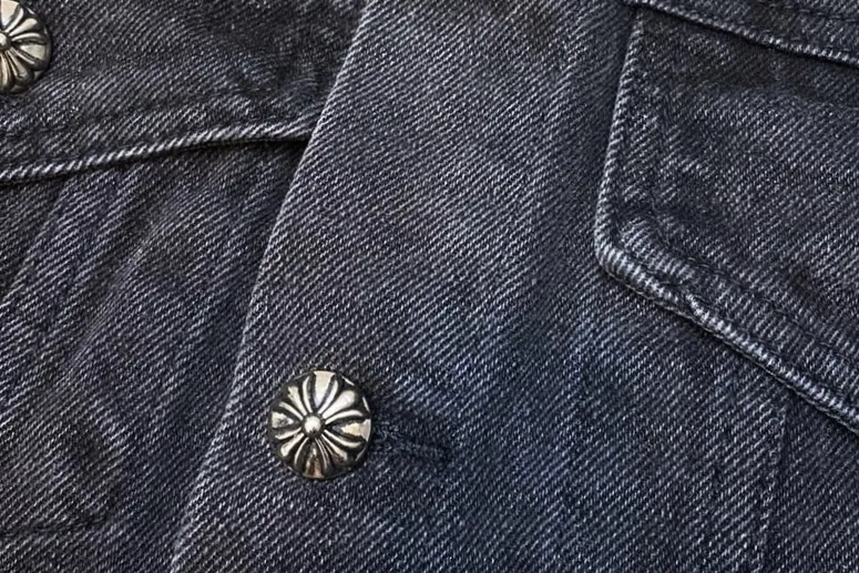 Embroidered Leather-Patch Denim Jacket D25022163 — view 6