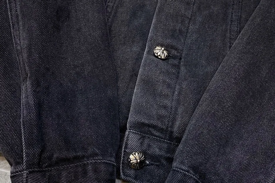 Embroidered Leather-Patch Denim Jacket D25022163 — view 8