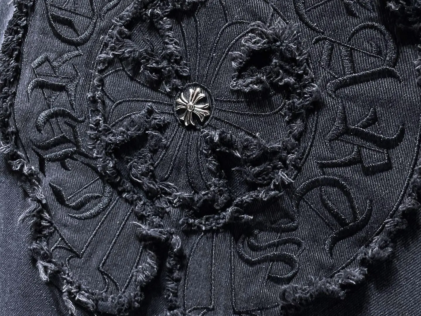 Embroidered Leather-Patch Denim Jacket D25022162 — view 5