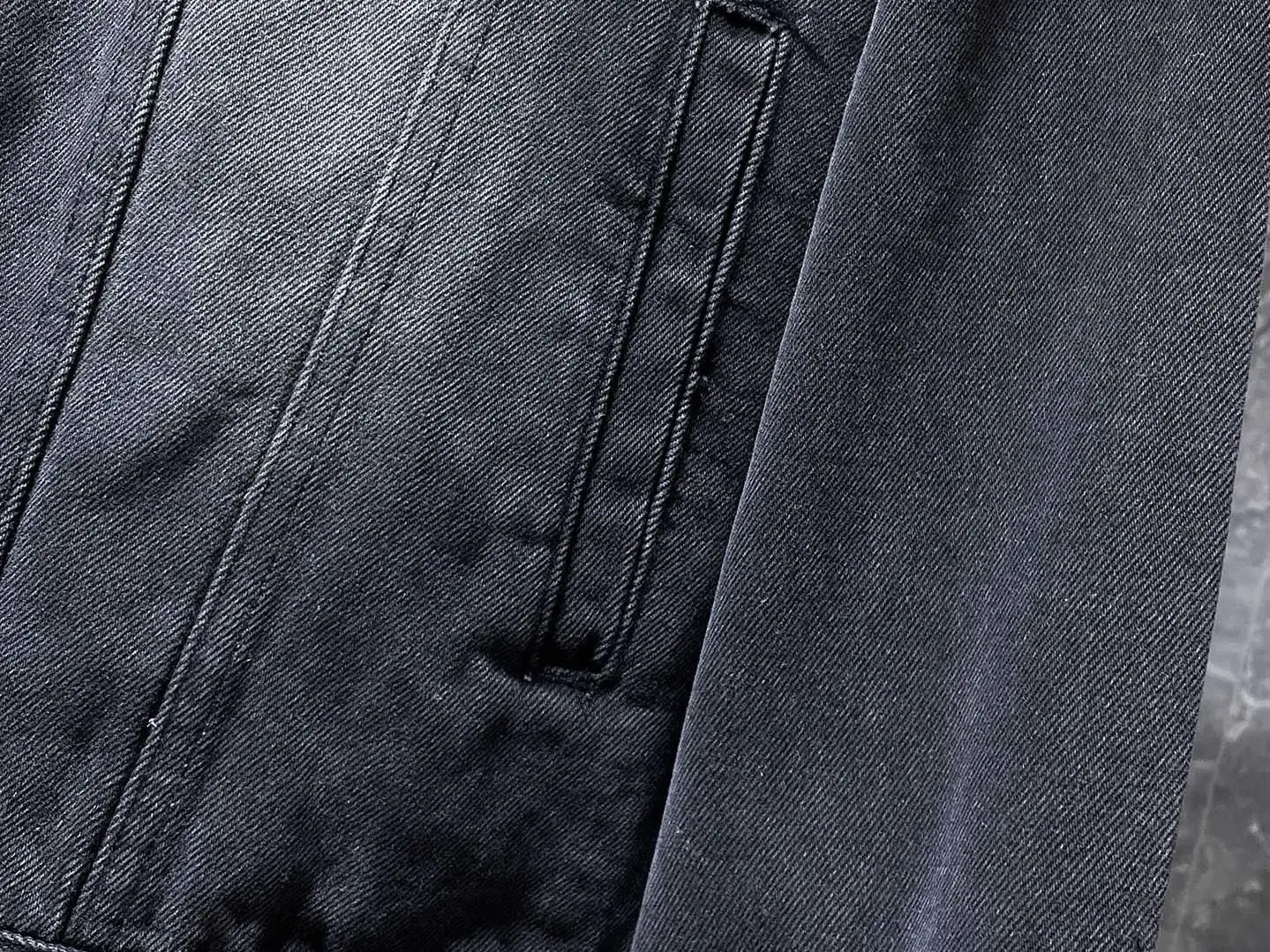 Embroidered Leather-Patch Denim Jacket D25022162 — view 7