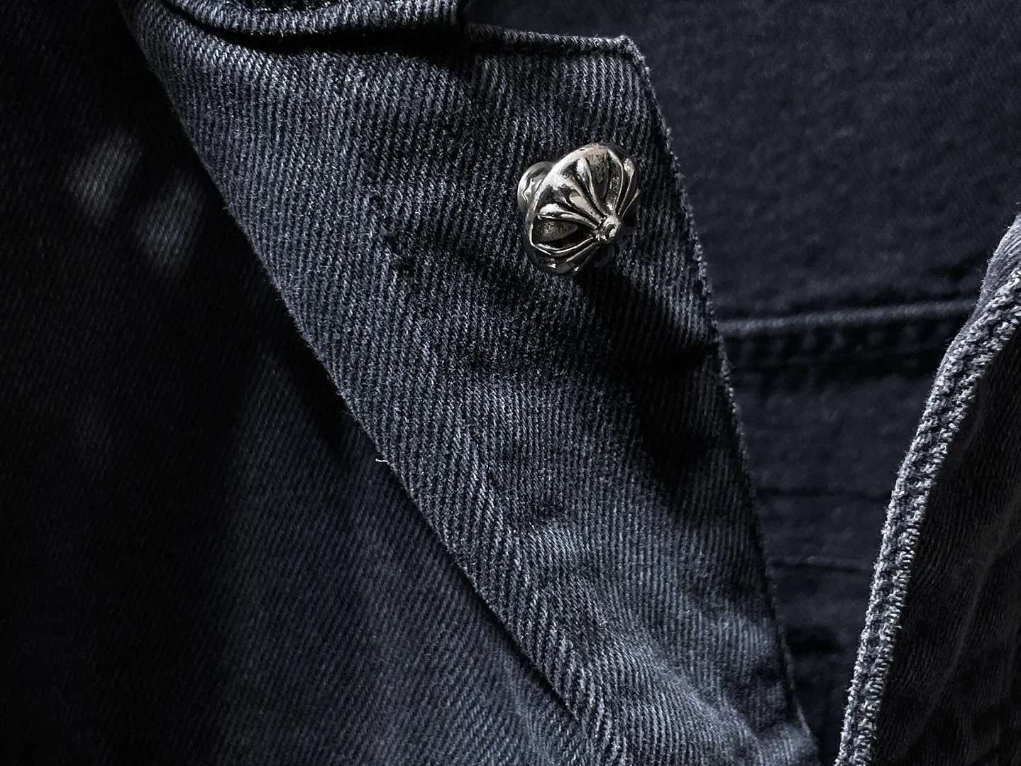Embroidered Leather-Patch Denim Jacket D25022162 — view 8