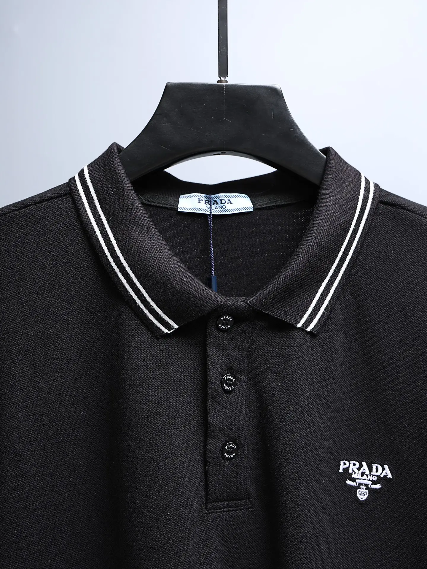 Logo-Embroidered Tipped Cotton-Piqué Polo Shirt D14011228 — view 3