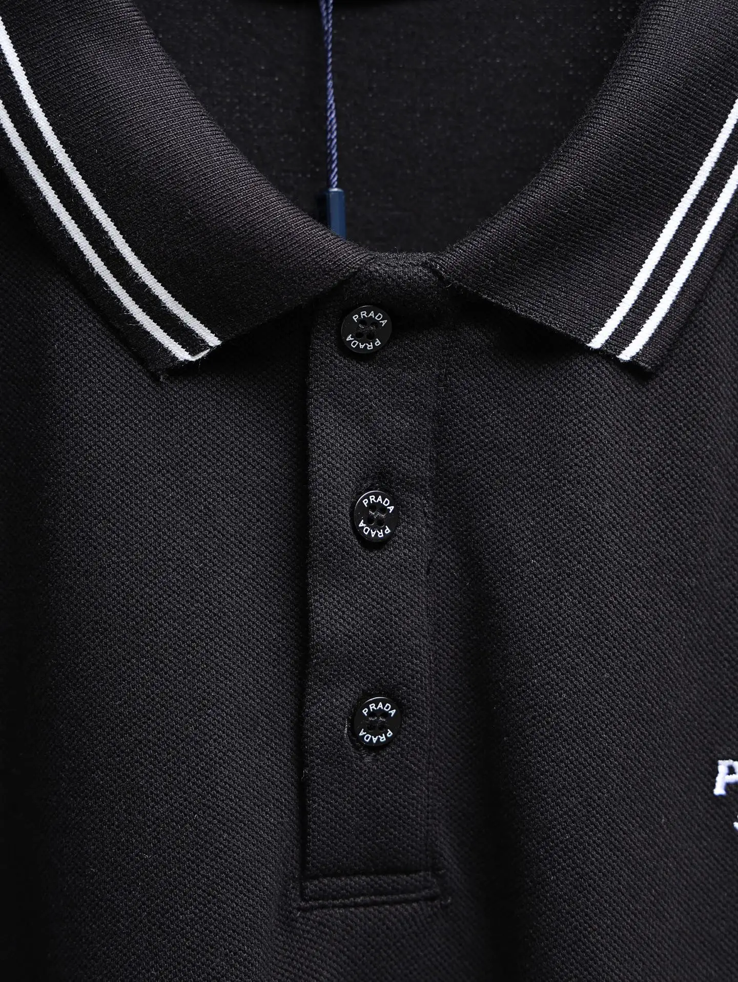 Logo-Embroidered Tipped Cotton-Piqué Polo Shirt D14011228 — view 5