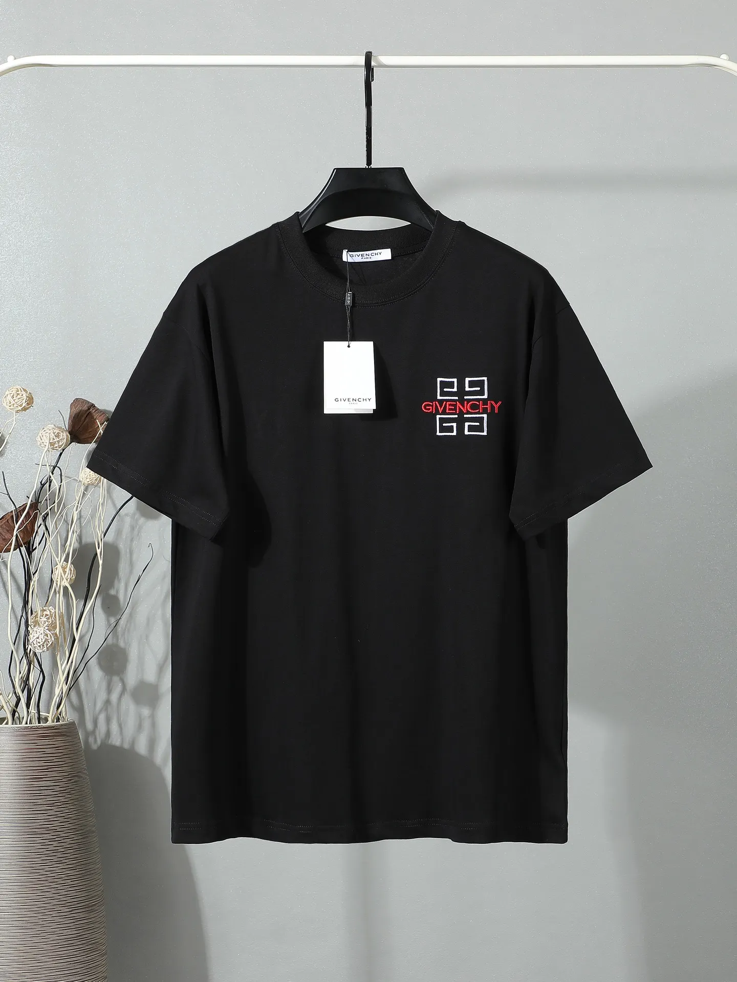4G Logo Embroidered Cotton T-Shirt D14011235