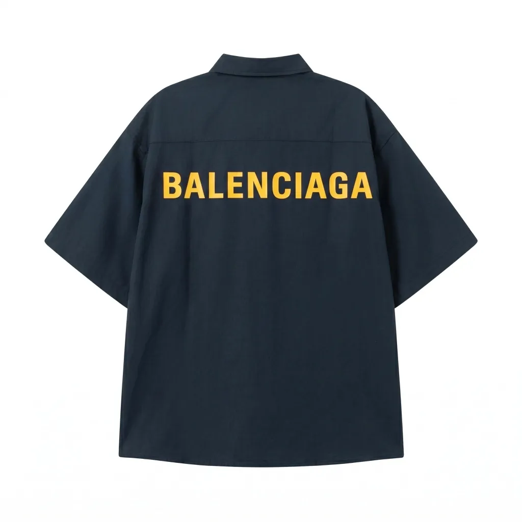 Logo Print Short-Sleeve Cotton Shirt D16511288 — view 2