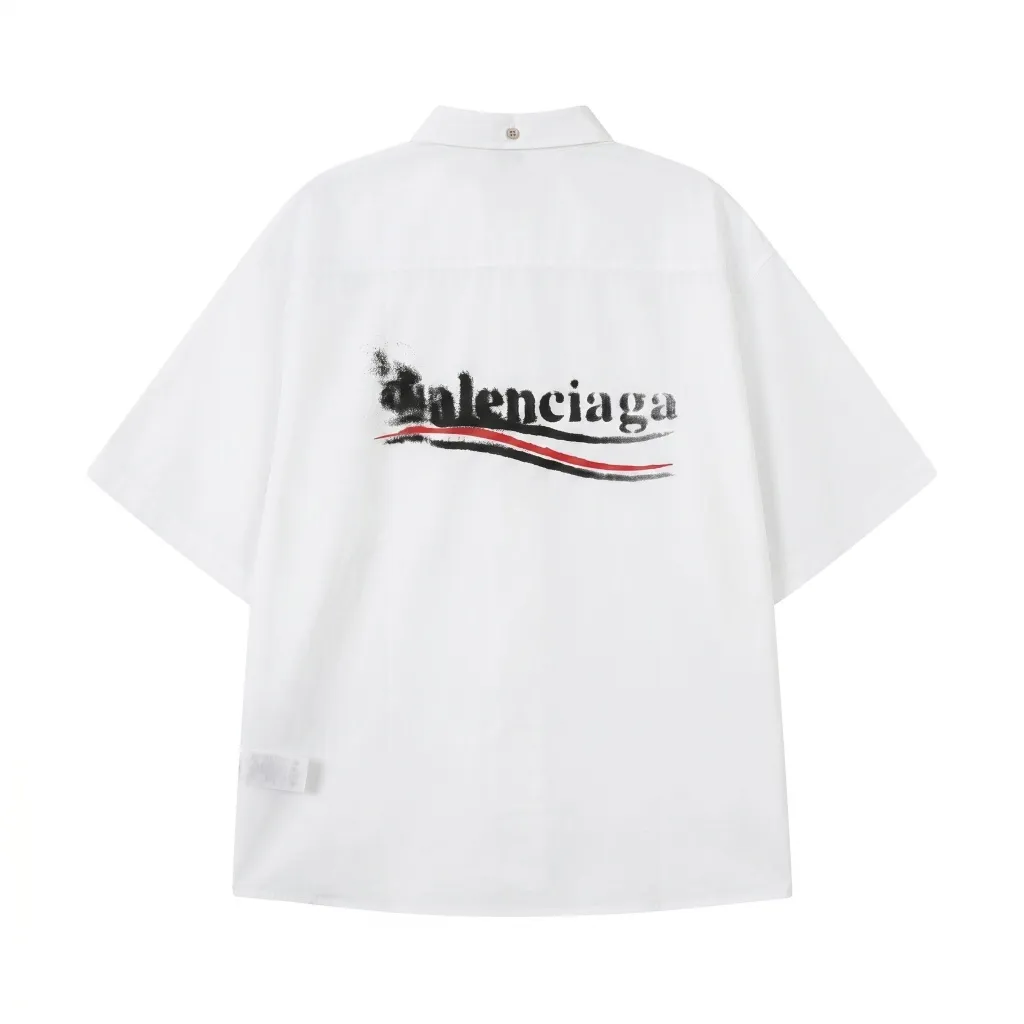 Logo Print Short-Sleeve Cotton Shirt D16511290 — view 2