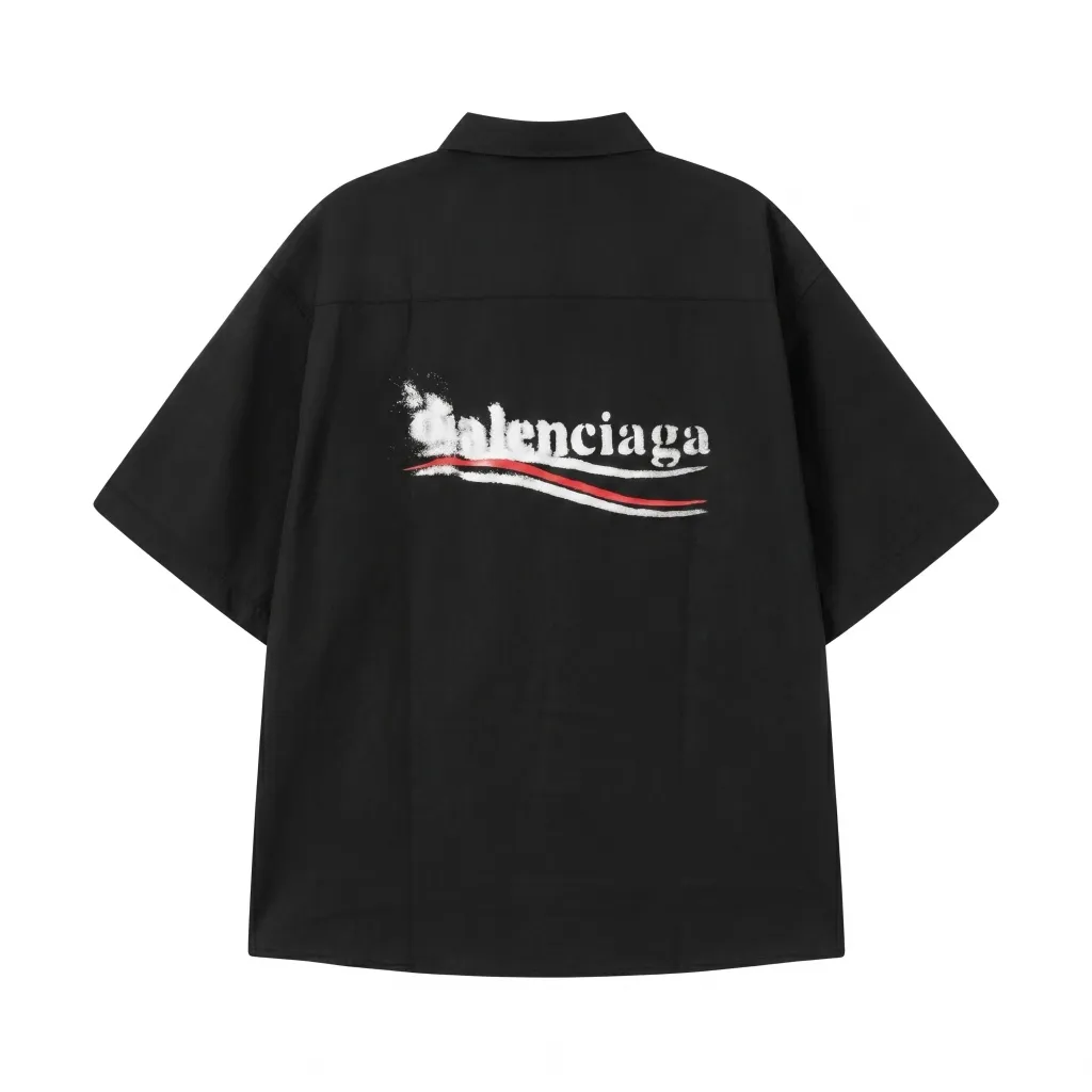 Logo Print Short-Sleeve Cotton Shirt D16511289 — view 2