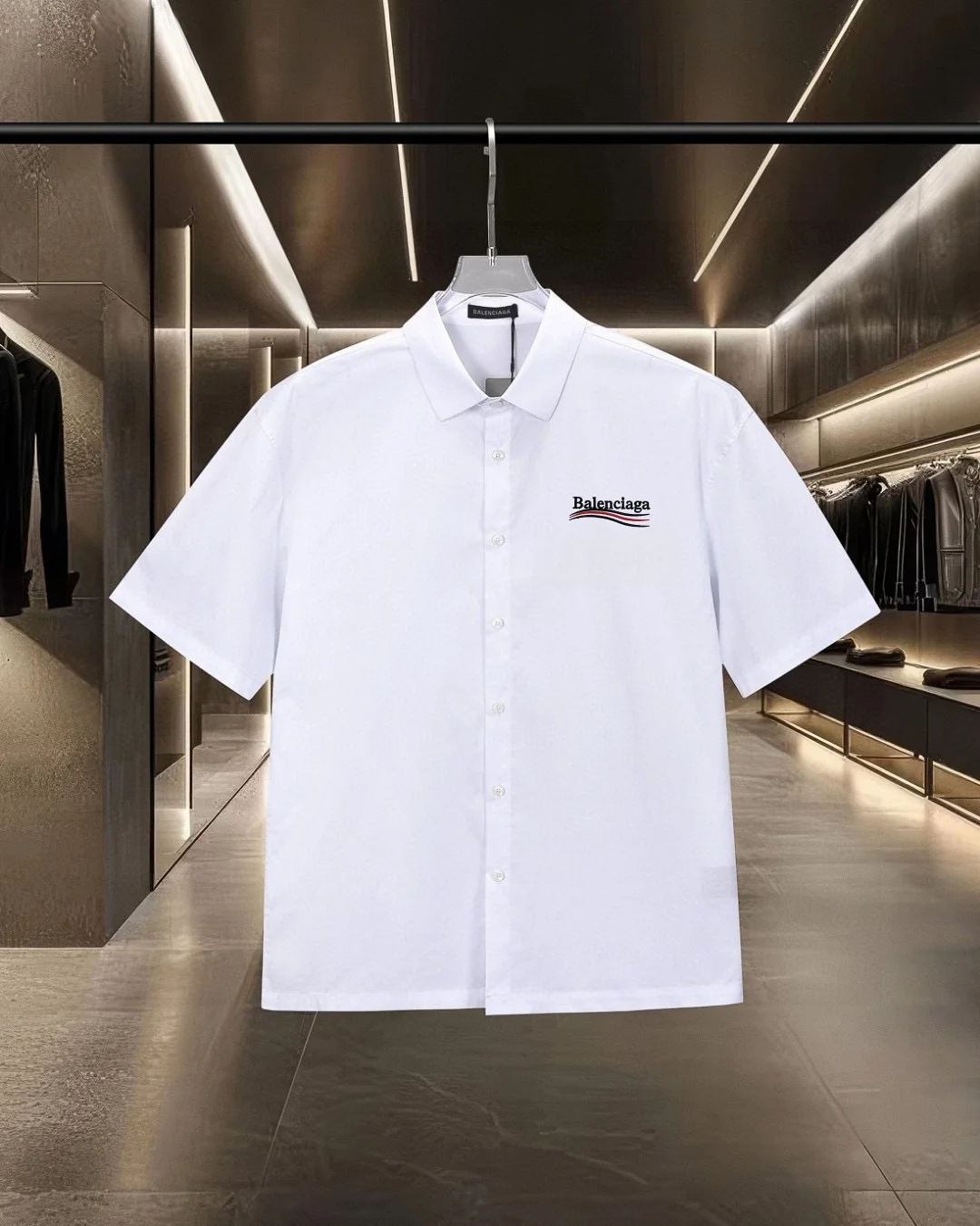 Logo-Embroidered Short-Sleeve Cotton Shirt D17511297