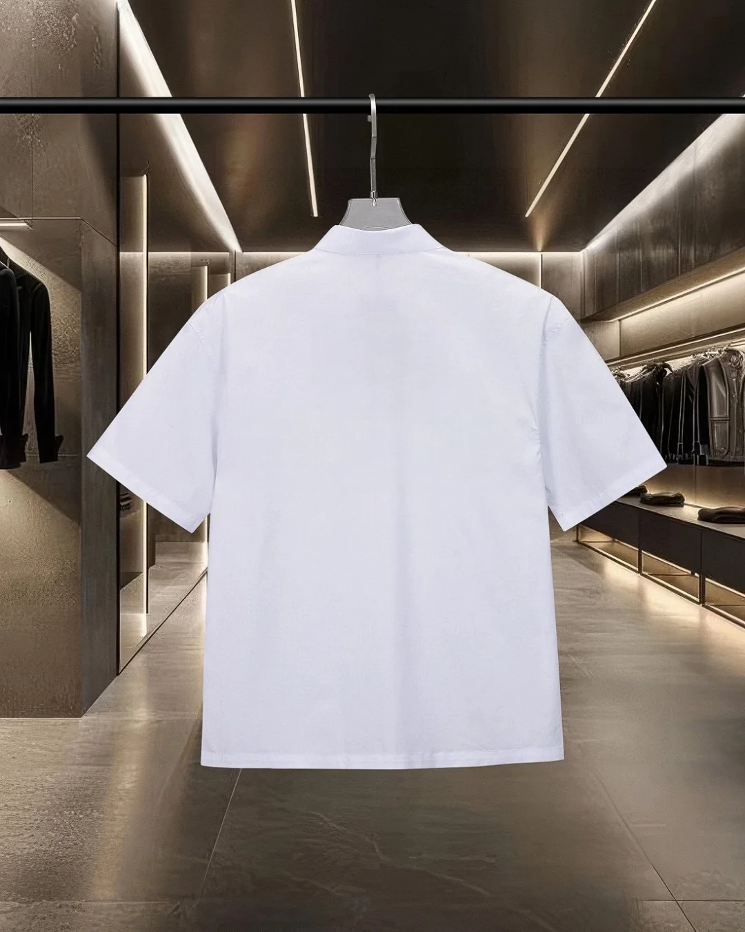 Logo-Embroidered Short-Sleeve Cotton Shirt D17511297 — view 2