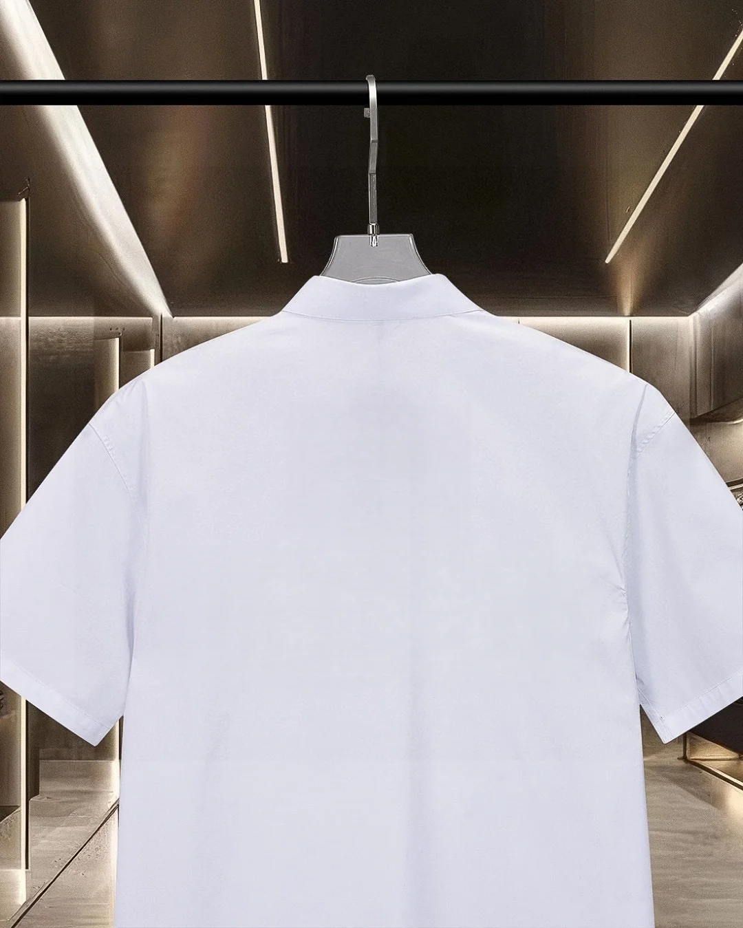Logo-Embroidered Short-Sleeve Cotton Shirt D17511297 — view 4