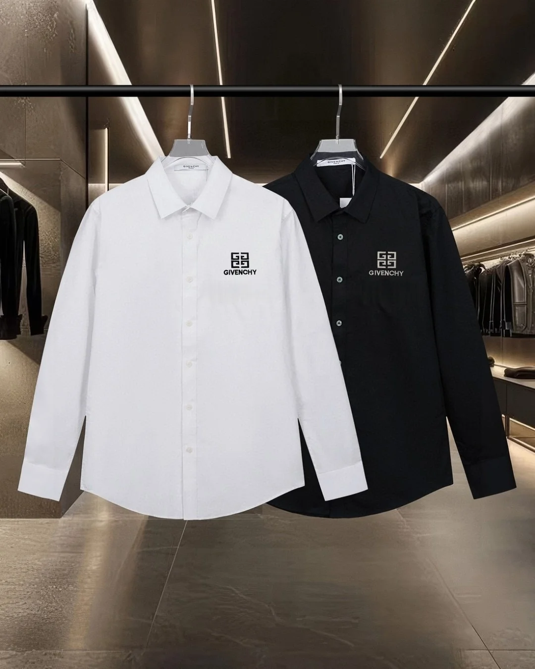 Logo-Embroidered Cotton Long-Sleeve Shirt D17811324 — view 11