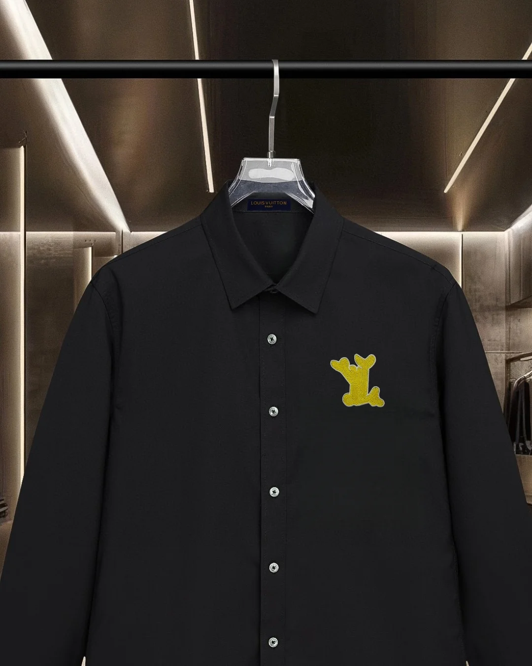 Logo Embroidered Long-Sleeve Shirt D17811328 — view 3