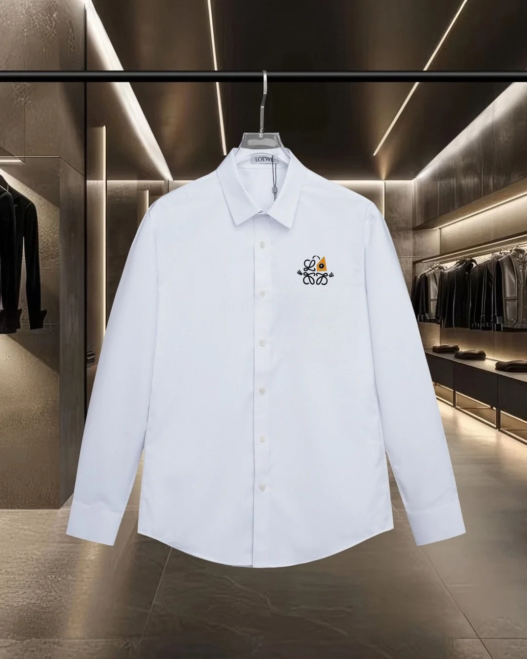 Anagram Logo Embroidered Cotton Shirt D17811321