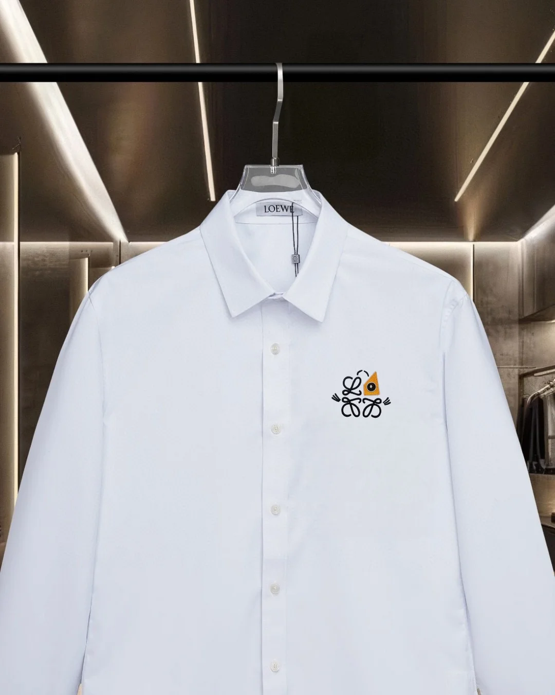 Anagram Logo Embroidered Cotton Shirt D17811321 — view 3