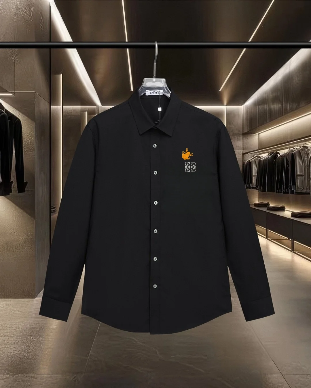 Anagram Logo Embroidered Cotton Shirt D17811318