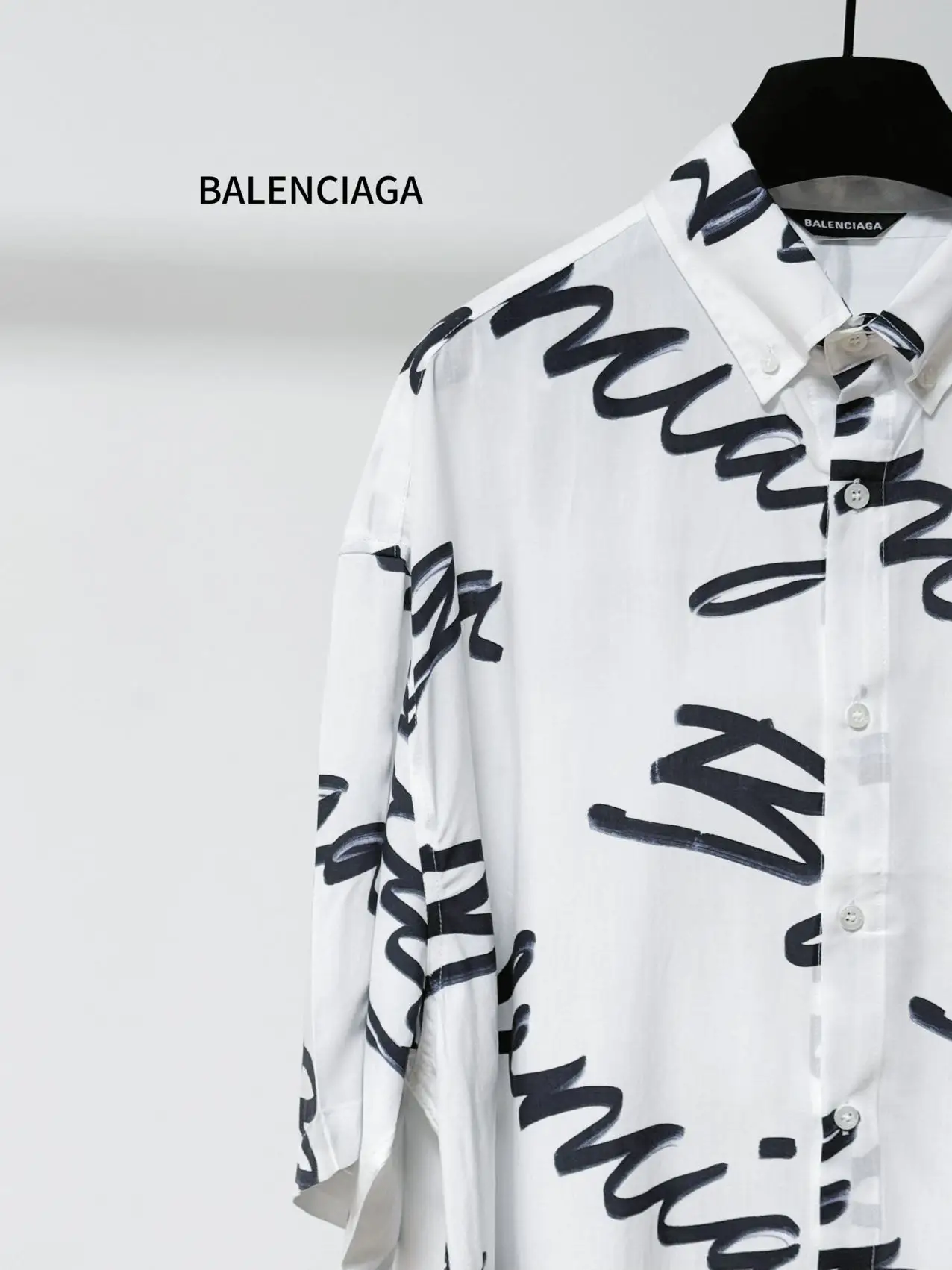 Logo-Print Cotton-Poplin Short-Sleeved Shirt D20011292 — view 2