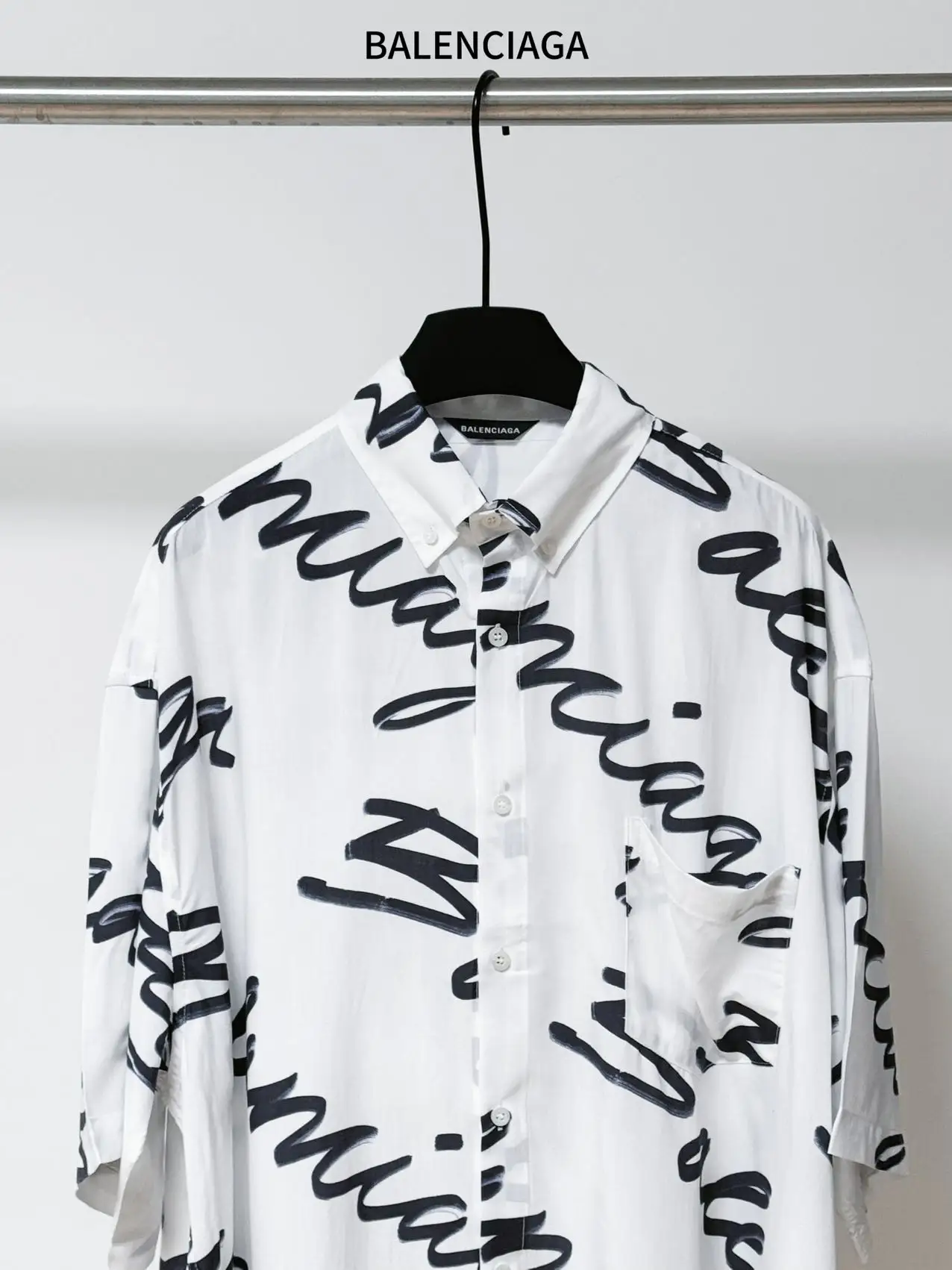 Logo-Print Cotton-Poplin Short-Sleeved Shirt D20011292 — view 3