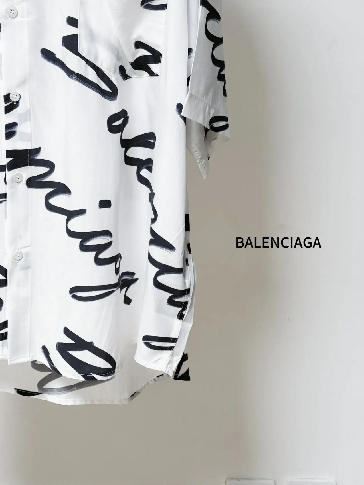 Logo-Print Cotton-Poplin Short-Sleeved Shirt D20011292 — view 7