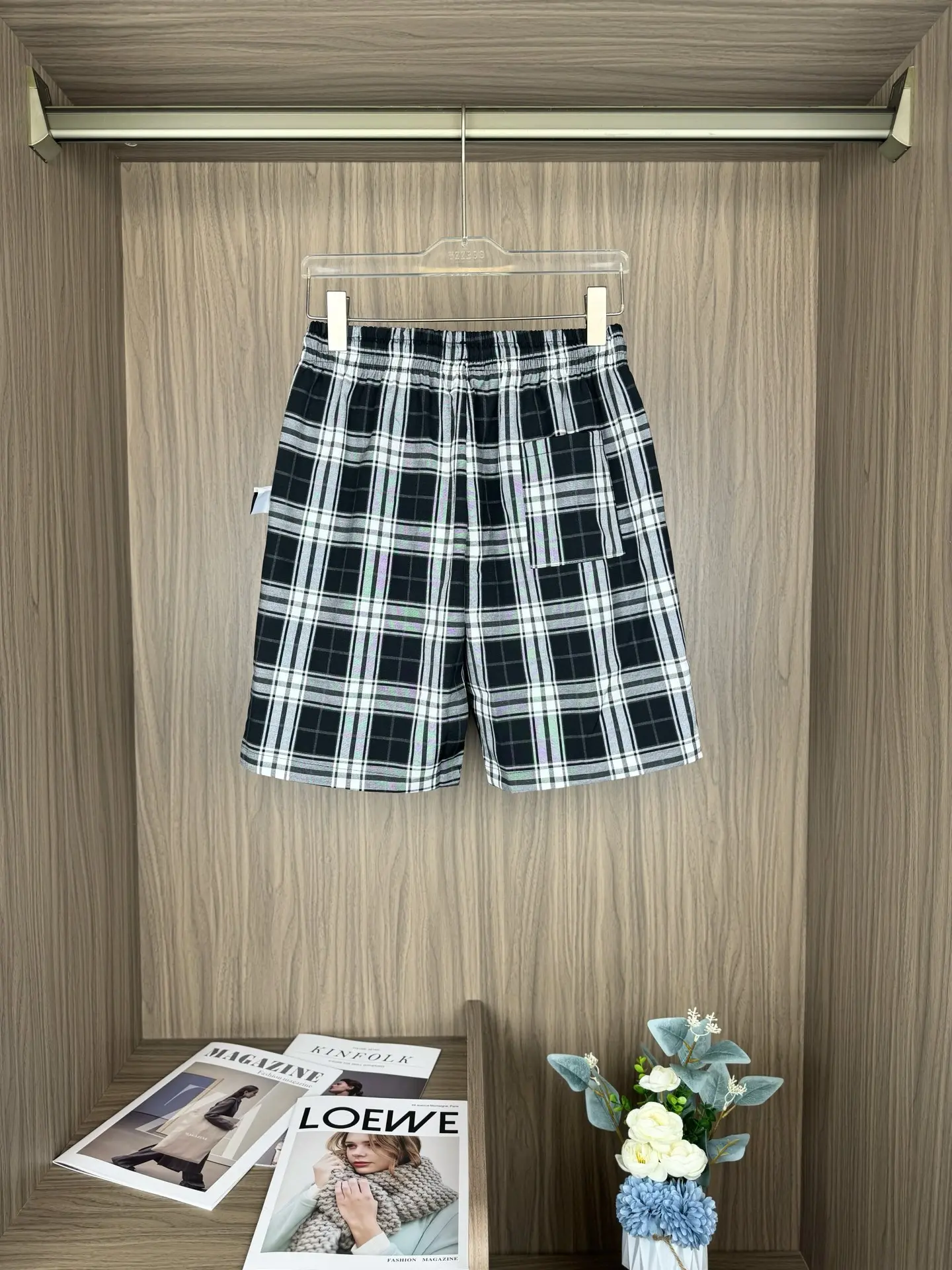 Ami de Coeur Checkered Drawstring Shorts D11511264 — view 2