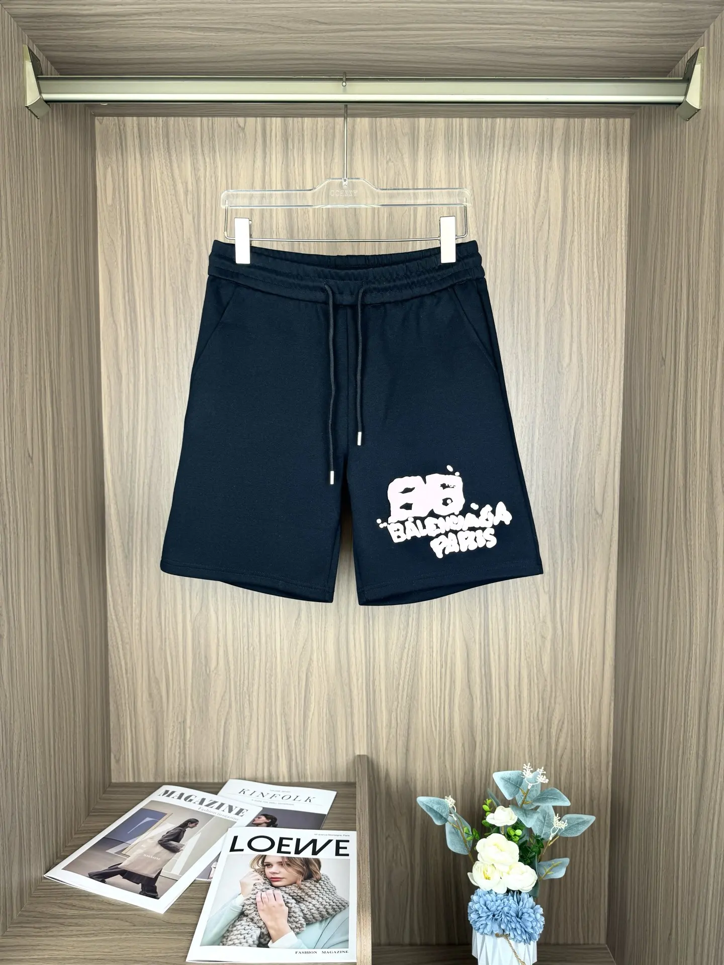 Graffiti Logo Print Cotton Jersey Shorts D12511262