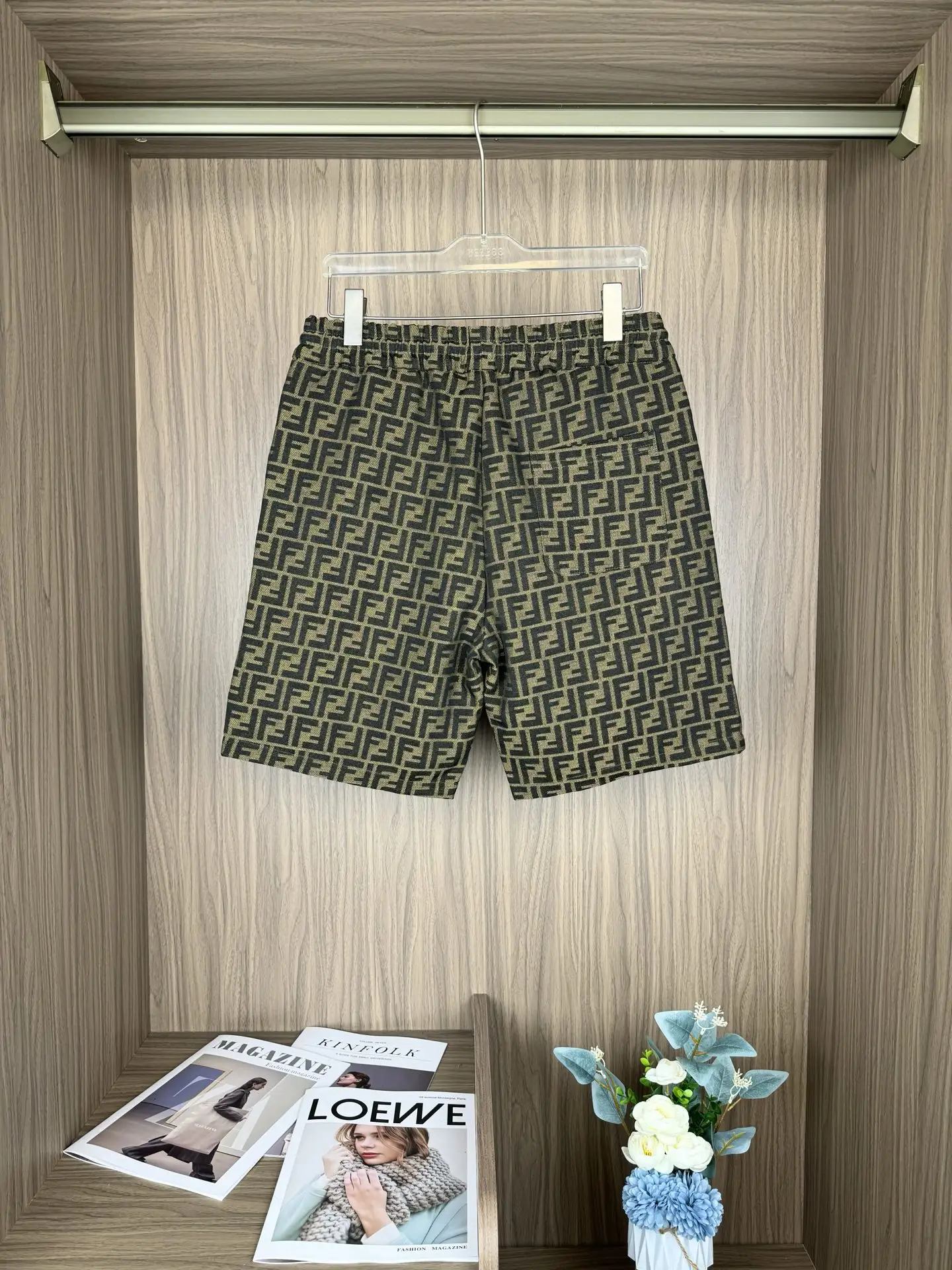 FF Logo Jacquard Drawstring Shorts D13511267 — view 2