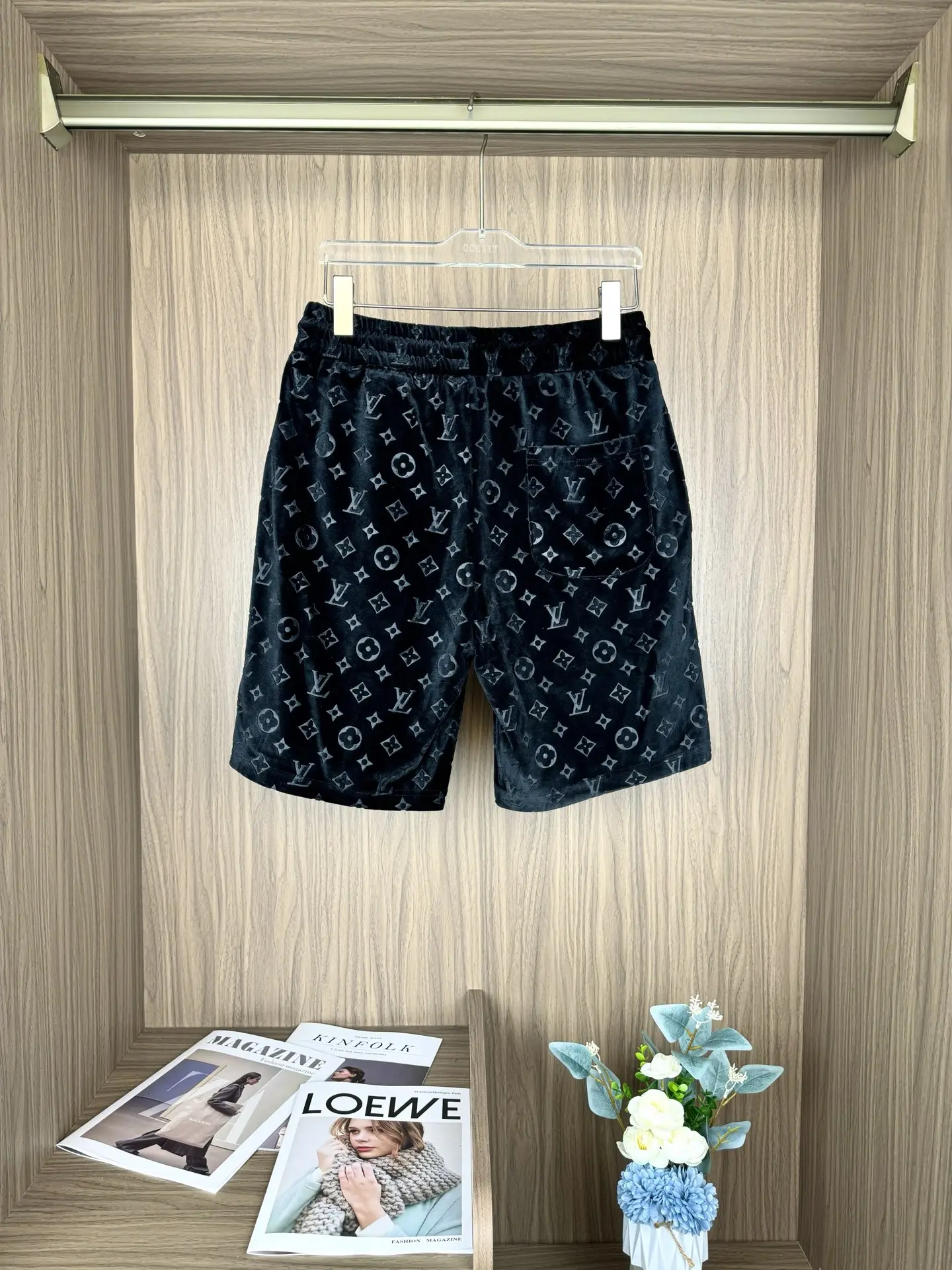 Monogram Flocked Velvet Shorts D13511271 — view 2