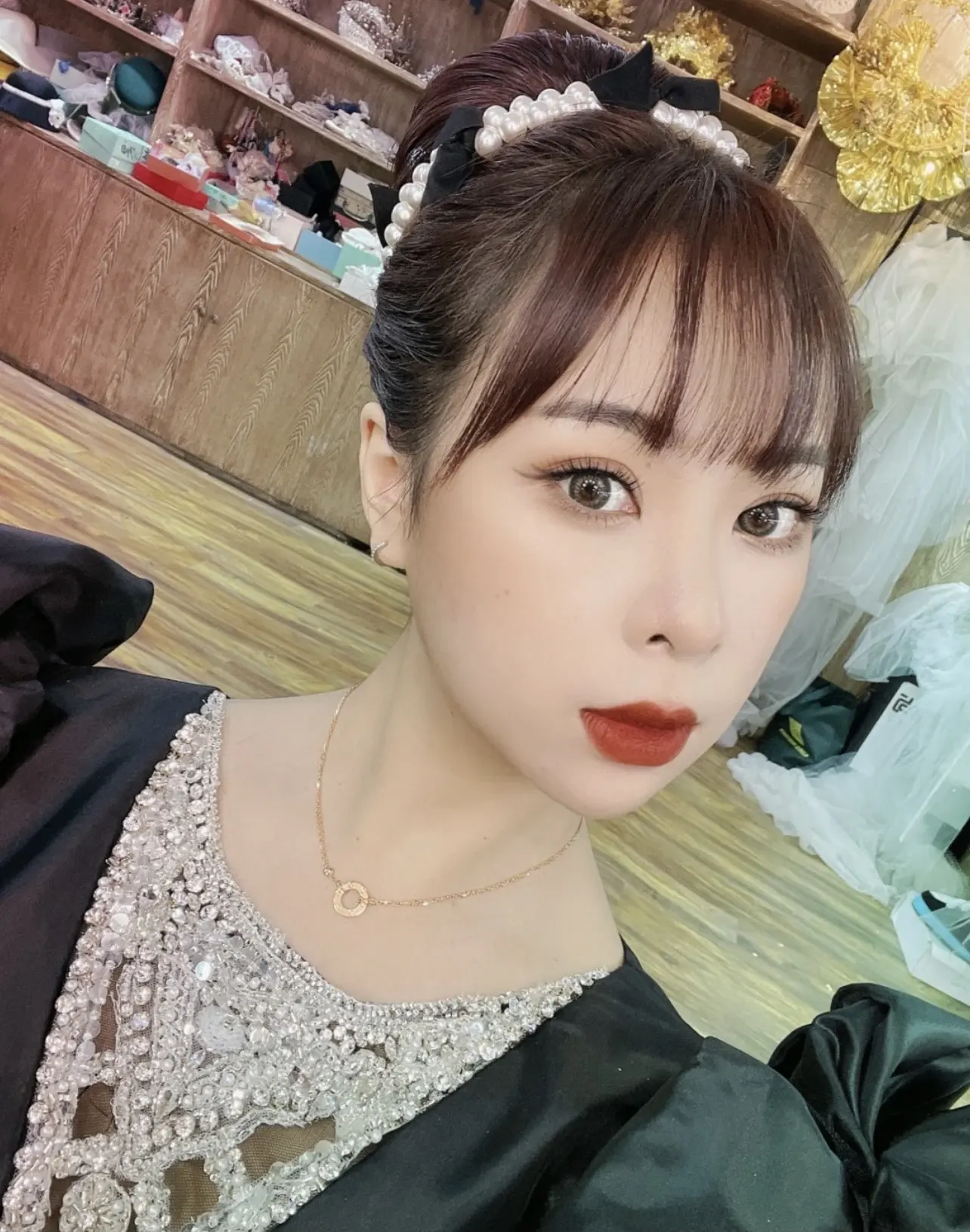 Love Diamond Pendant Necklace (Gold-Plated Brass) D12016705 — view 9