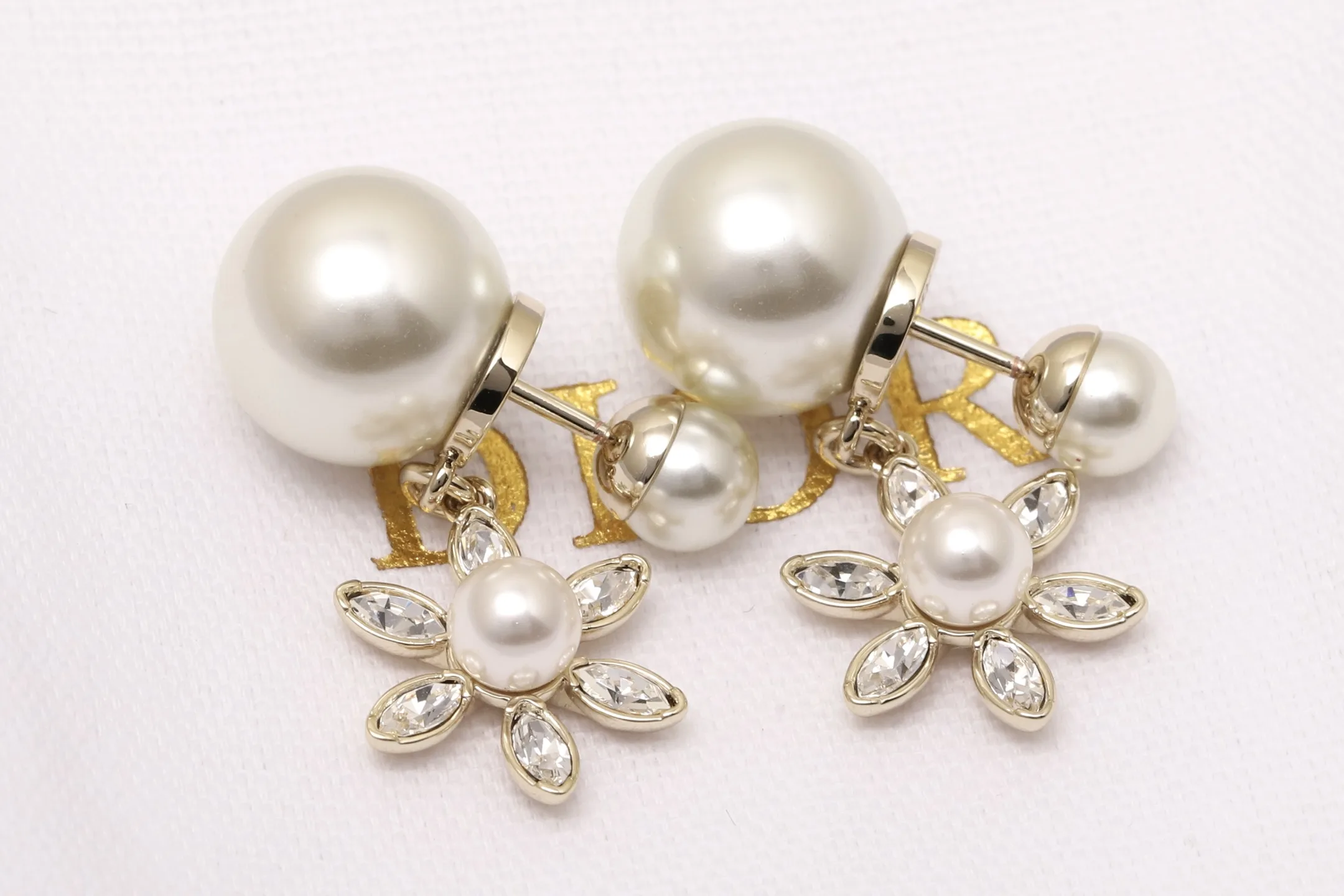 Tribales Floral Pearl Drop Earrings D14017485 — view 3