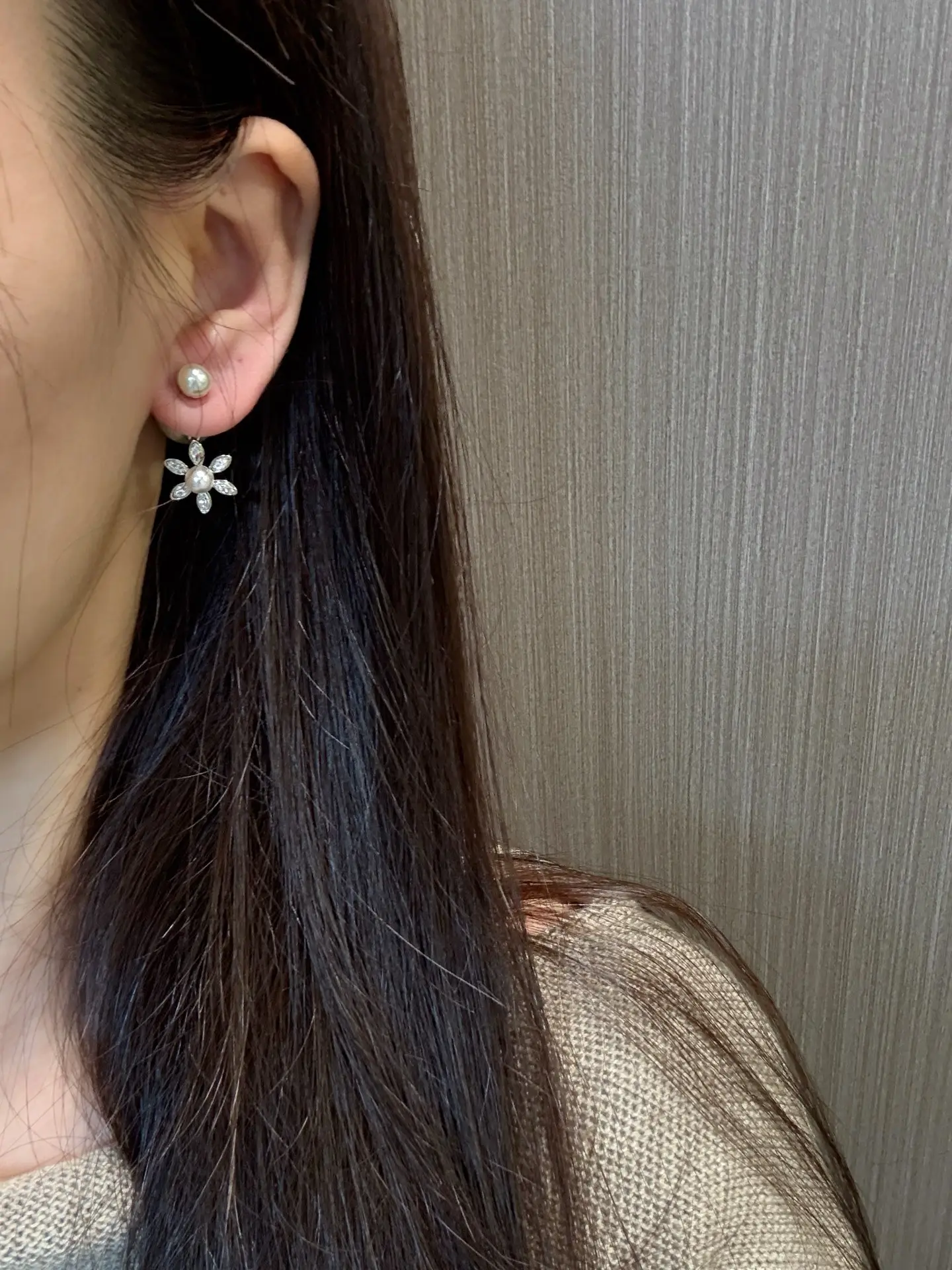 Tribales Floral Pearl Drop Earrings D14017485 — view 8