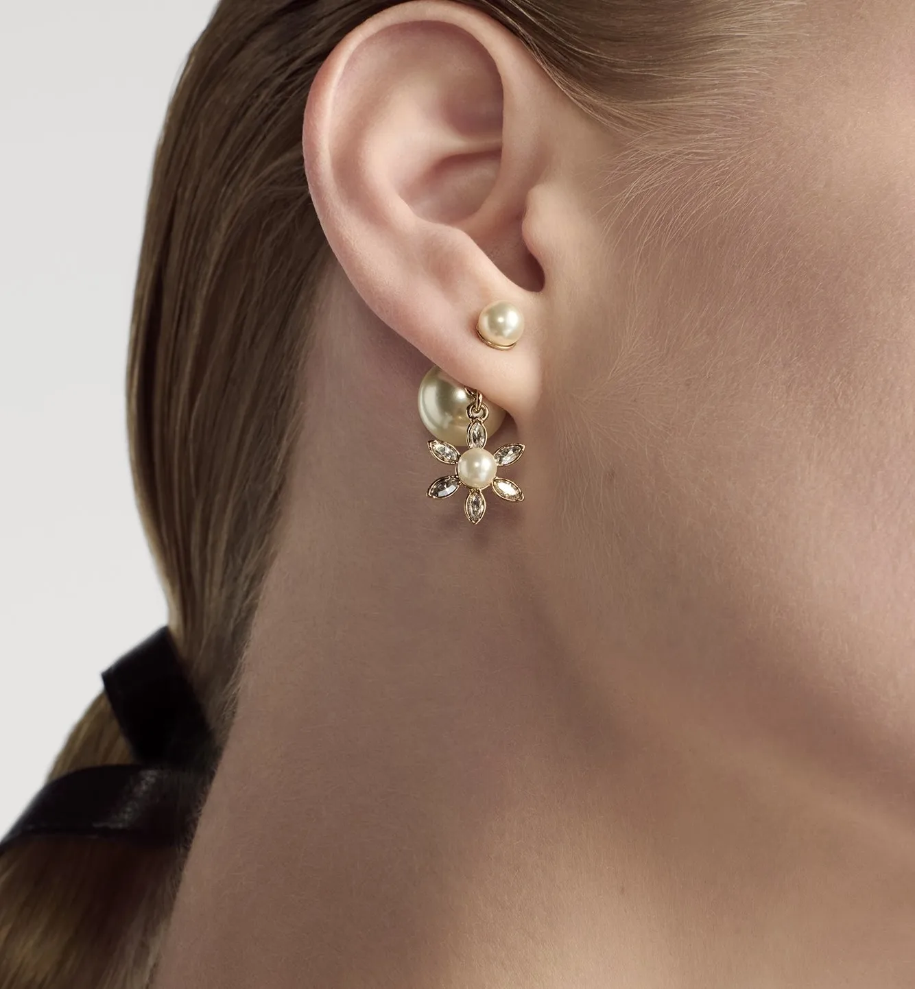 Tribales Floral Pearl Drop Earrings D14017485 — view 9