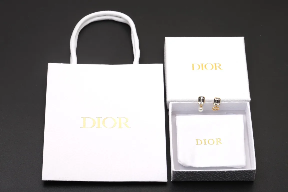 Asymmetric Crystal and Pearl Drop Earrings D13517278 — view 2