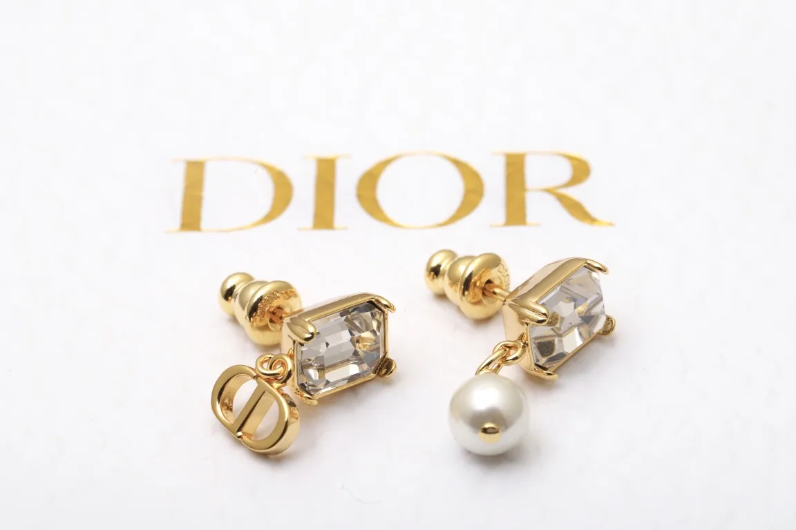 Asymmetric Crystal and Pearl Drop Earrings D13517278 — view 4