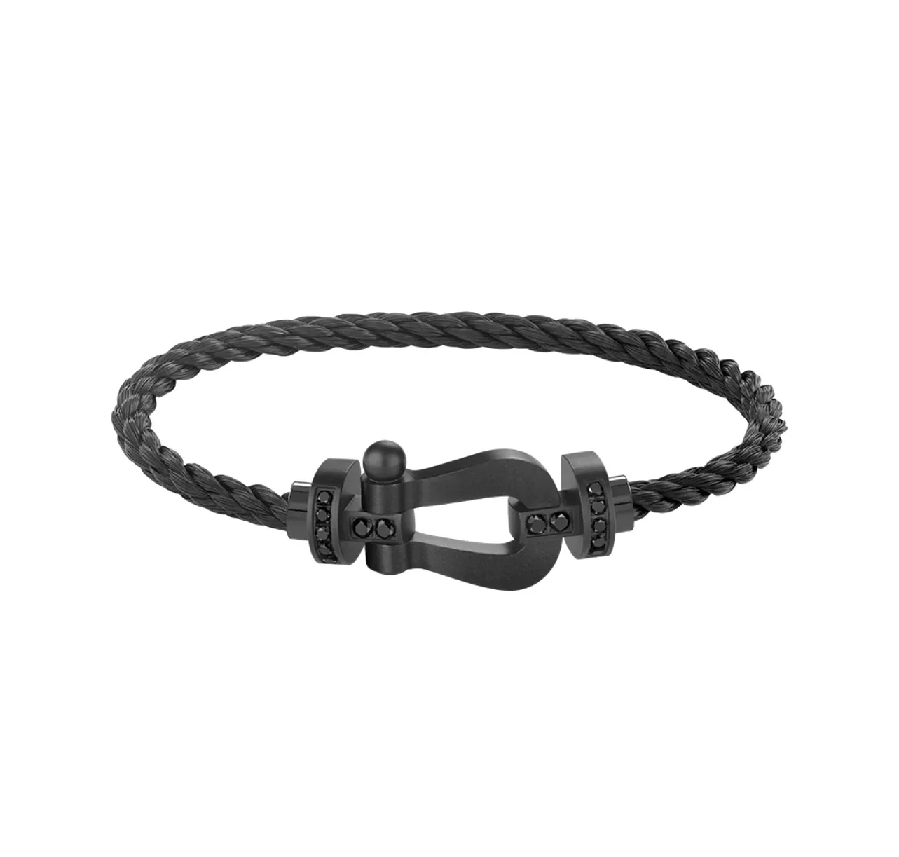Force 10 Matte Black Horseshoe Bracelet D24017731