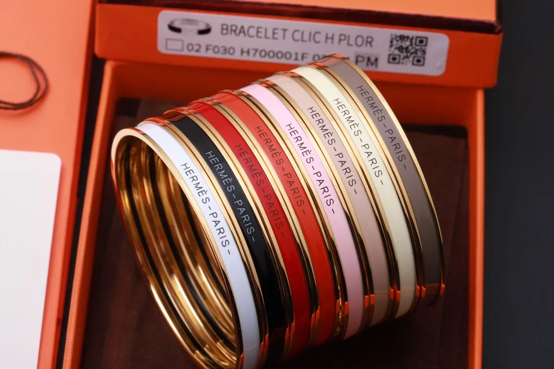 Narrow Enamel Bangle Bracelet D15517559 — view 6
